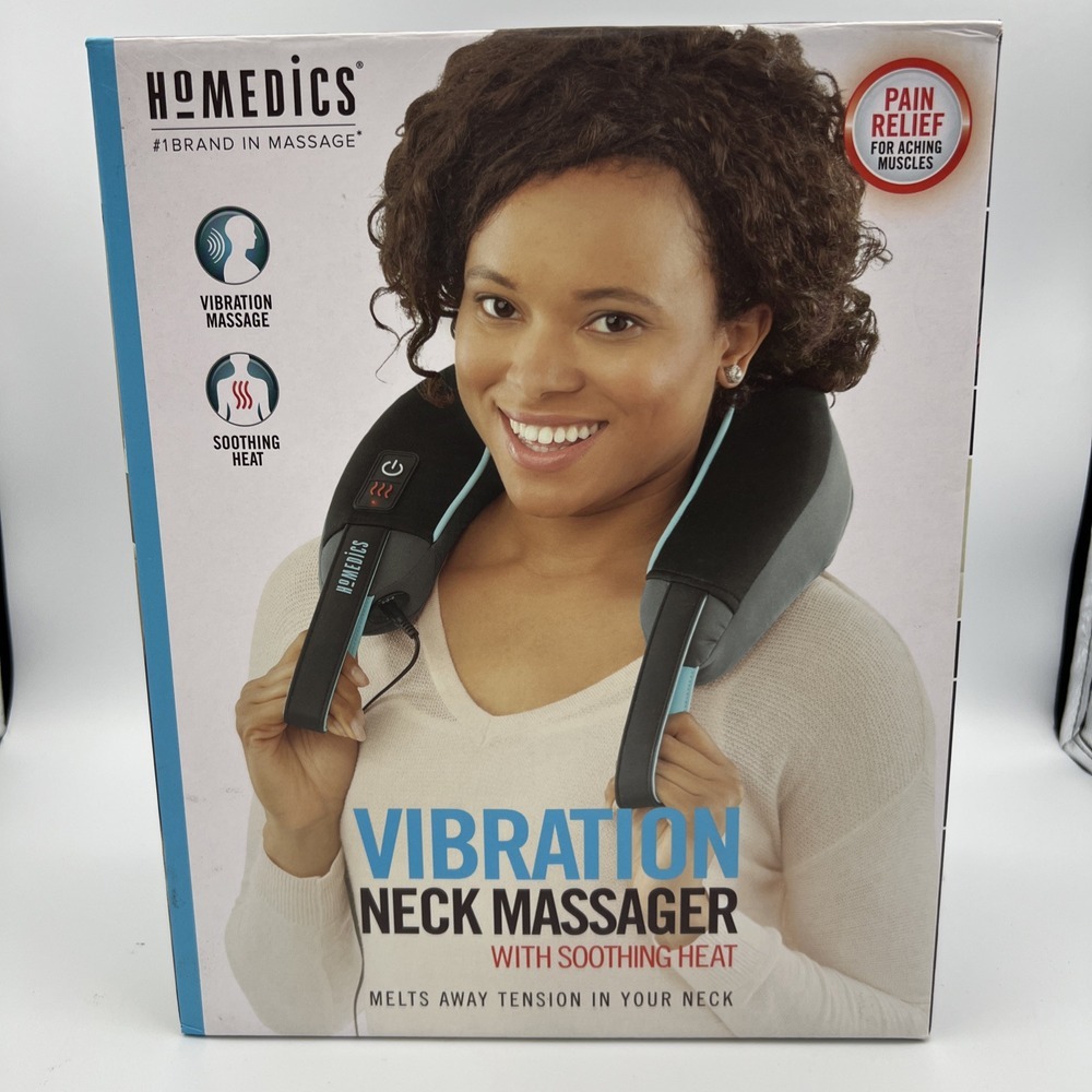 HoMedics Neck Massager With Soothing Heat Melt Away Tension‎ 2 Speeds NEW